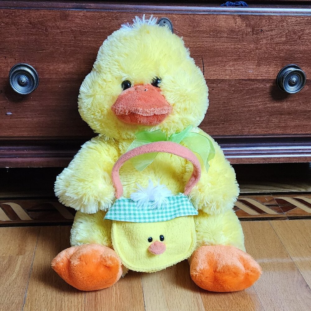 Chickie With Easter Basket Stuffed Animal Toy